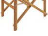 Zestaw 2 krzeseł ogrodowych i 2 wymiennych tkanin jasne drewno akacjowe z białym / wzór w tropikalne liście CINE_819257
