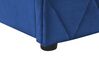 Cama con somier de terciopelo azul marino 180 x 200 cm ROCHEFORT_857386