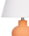 Tischlampe Keramik orange / weiß 48 cm Trommelform FABILOS_878697