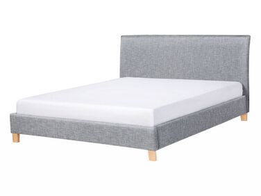 Čalúnená posteľ 140 x 200 cm sivá SENNEZ
