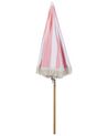 Parasol de jardin ⌀ 150 cm rose et blanc MONDELLO_848596