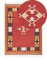 Színes kilim gyapjúszőnyeg 140 x 200 cm PARAKAR_870157