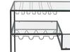 Metal Drinks Trolley with Glass Top Black MARCOLA_821267