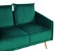 Sofa Set Samtstoff grün 5-Sitzer mit goldenen Beinen MAURA_788825