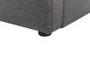 Polsterbett Leinenoptik dunkelgrau mit Bettkasten hochklappbar 160 x 200 cm RENNES II_875611