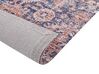 Teppich Baumwolle rot / blau 80 x 300 cm orientalisches Muster Kurzflor KURIN_852426