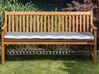 Acacia Wood Garden Bench 160 cm with Blue Stripes Cushion VIVARA_774789