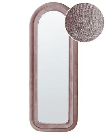 Nástenné zamatové zrkadlo 60 x 160 cm ružové CULAN