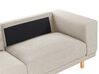 3 Seater Fabric Sofa Light Beige NIVALA_874122