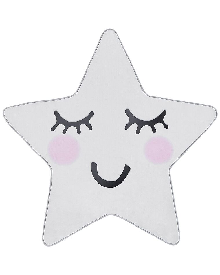 Tapis enfant motif étoile 120 x 120 cm blanc SIRIUS_831552
