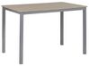 Matgrupp av bord och 4 stolar ljusbrun/grå BLUMBERG_785952
