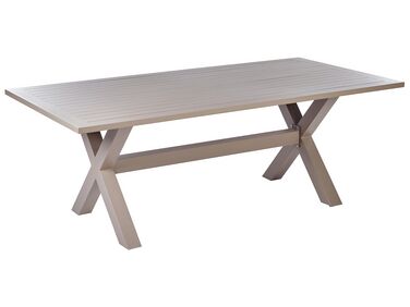 Hliníkový záhradný stôl 200 x 105 cm béžový CASCAIS