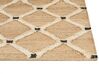 Teppich Jute beige 160 x 230 cm geometrisches Muster Kurzflor KALEKOY_885083