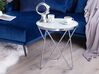 Side Table White with Silver MERIDIAN II_758986