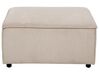Sofa modułowa 3-osobowa sztruksowa z otomaną jasnobrązowa APRICA_909938