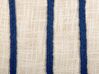Conjunto de 2 cojines de algodón beige claro/azul marino 45 x 45 cm PLEIONE_840309