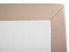 Cama continental de poliéster beige/plateado 180 x 200 cm PRESIDENT_41059