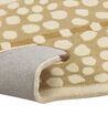Vlnený detský koberec v tvare srnky 100 x 160 cm béžový YONA_873947
