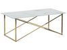 Marble Effect Coffee Table White with Gold EMPORIA _757578