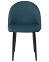 Zestaw 2 krzeseł welurowy niebieski VISALIA_710991