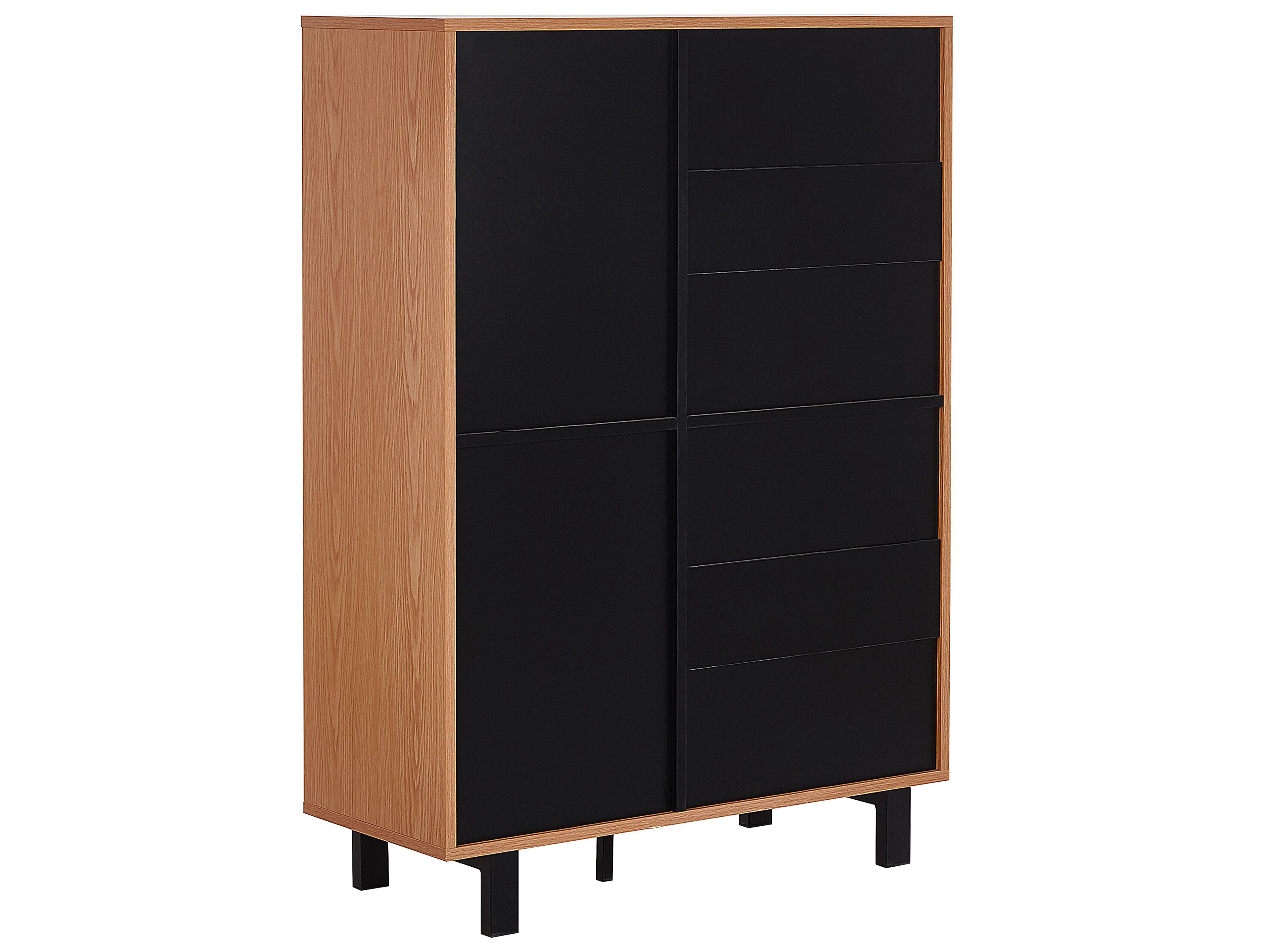 Commode haute effet bois de chêne PARAMOUNT | Beliani.fr