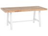 Zestaw ogrodowy drewniany stół i 2 ławki biały SCANIA_674529