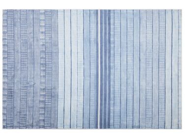 Viskózový koberec 160 x 230 cm modrá/biela YARDERE