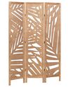3-panelowy składany parawan pokojowy drewniany 170 x 122 cm jasne drewno VERNAGO_874102