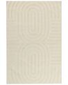 Teppich Wolle hellbeige 200 x 300 cm Streifenmuster MASTUNG_883915