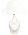 Lampada da tavolo ceramica beige chiaro e bianco 56 cm CELESTE_849209
