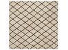 Teppich beige / schwarz 200 x 200 cm geometrisches Muster Kurzflor MIDYAT _757730