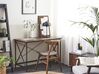 Home Office Desk 115 x 60 cm Dark Wood with Black FUTON_820954