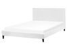 Revêtement en velours blanc 160 x 200 cm pour les lits FITOU_777115