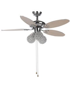 Tuuletinvalaisin 3 polttimoa hopea/vaalea puu HEILONG