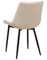 Set of 2 Boucle Dining Chairs Beige AVILLA_877495