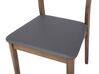Jedálenská súprava stola a 4 stoličiek sivá/tmavé drevo MODESTO_696627