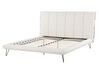 Letto a doghe in similpelle bianco 160 x 200 cm BETIN_788909