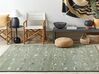 Gabbeh Teppich Wolle grün 160 x 230 cm Tiermuster Hochflor KIZARLI_855512