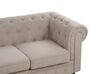 Conjunto de sofás com 4 lugares em tecido taupe CHESTERFIELD_912448