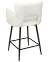 Set of 2 Velvet Bar Chairs White SANILAC_912667