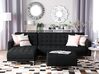 Right Hand Fabric Corner Sofa with Ottoman Graphite Grey ABERDEEN_715130