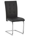 Set of 2 Faux Leather Dining Chairs Black ROVARD_790121