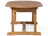Zestaw ogrodowy drewniany stół i 8 krzeseł z poduszkami szarymi MAUI_755784