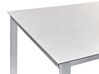 Négyszemélyes fehér üveg étkezőasztal bézs székekkel COSOLETO/GROSSETO_881644