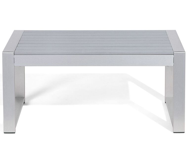 Table de jardin en aluminium gris clair 90 x 50 cm SALERNO | Beliani.fr