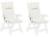 Lot de 2 coussins en tissu blanc cassé pour chaises de jardin TOSCANA/JAVA_765170