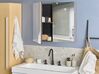 Bathroom Wall Mounted Mirror Cabinet 80 x 70 cm Black NAVARRA_905871