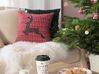 Set of 2 Cushions Reindeer Motif 45 x 45 cm Red COMET_769070