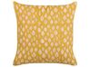 Set of 2 Cotton Cushions Leaf Pattern 45 x 45 cm Yellow GINNALA_839108