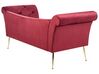 Chaise longue velluto rosso scuro NANTILLY_858429